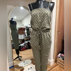 Green Pattern Jumpsuit
